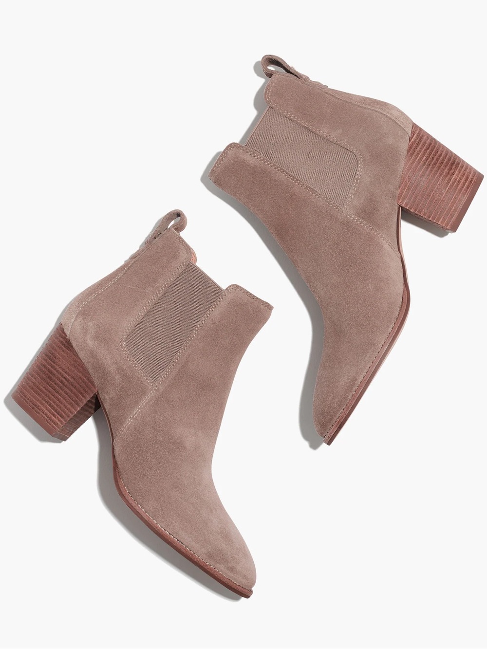 Madewell The Regan Boot in Suede Wet Pebble- Size 8